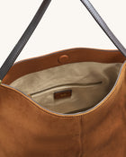 Nina Metal Charm Hobo Bag - Brown